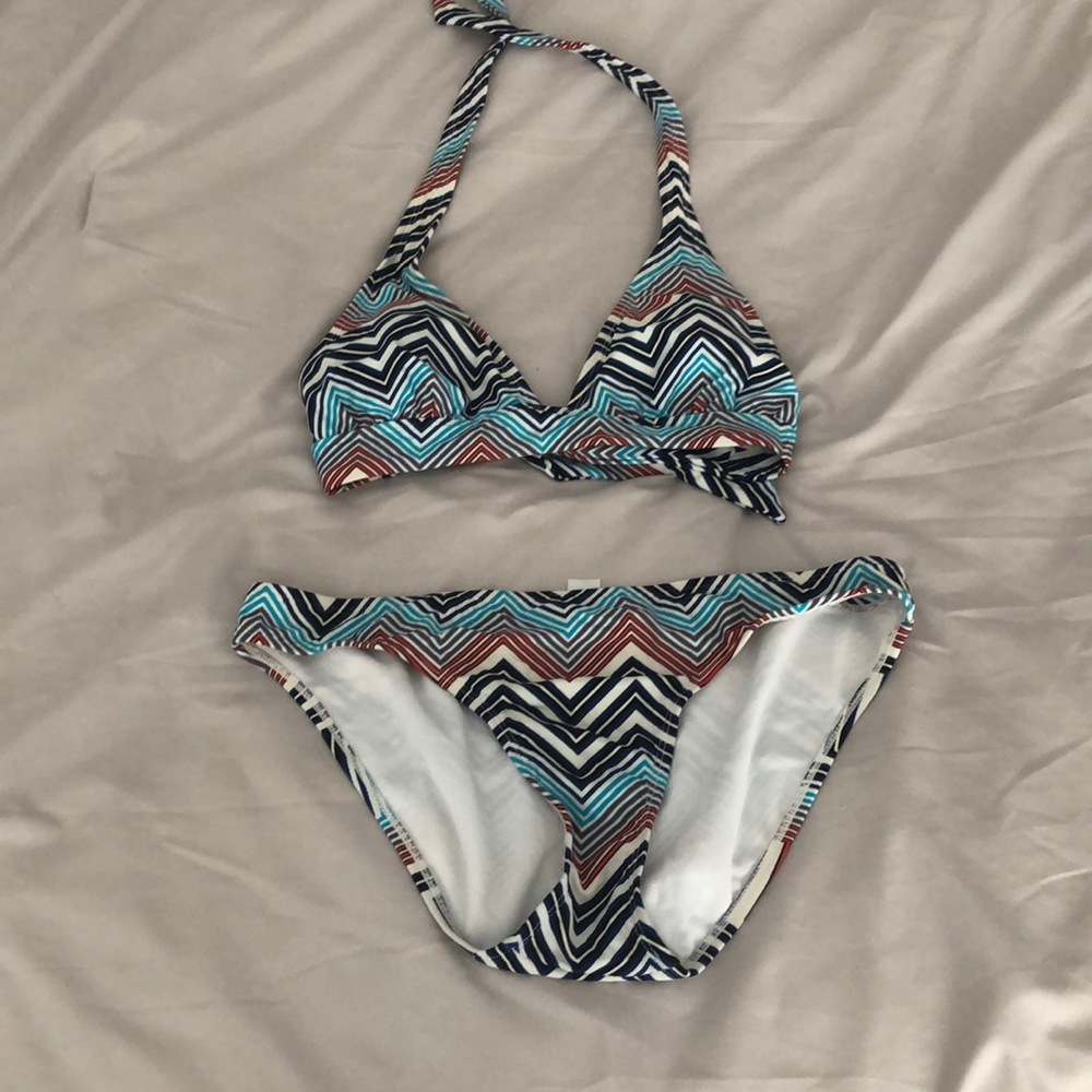 Red white and blue bikini